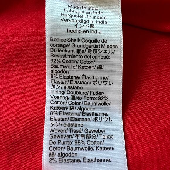 J Crew Mixy Dress Strapless XS Red FLAWS - Picture 7 of 16